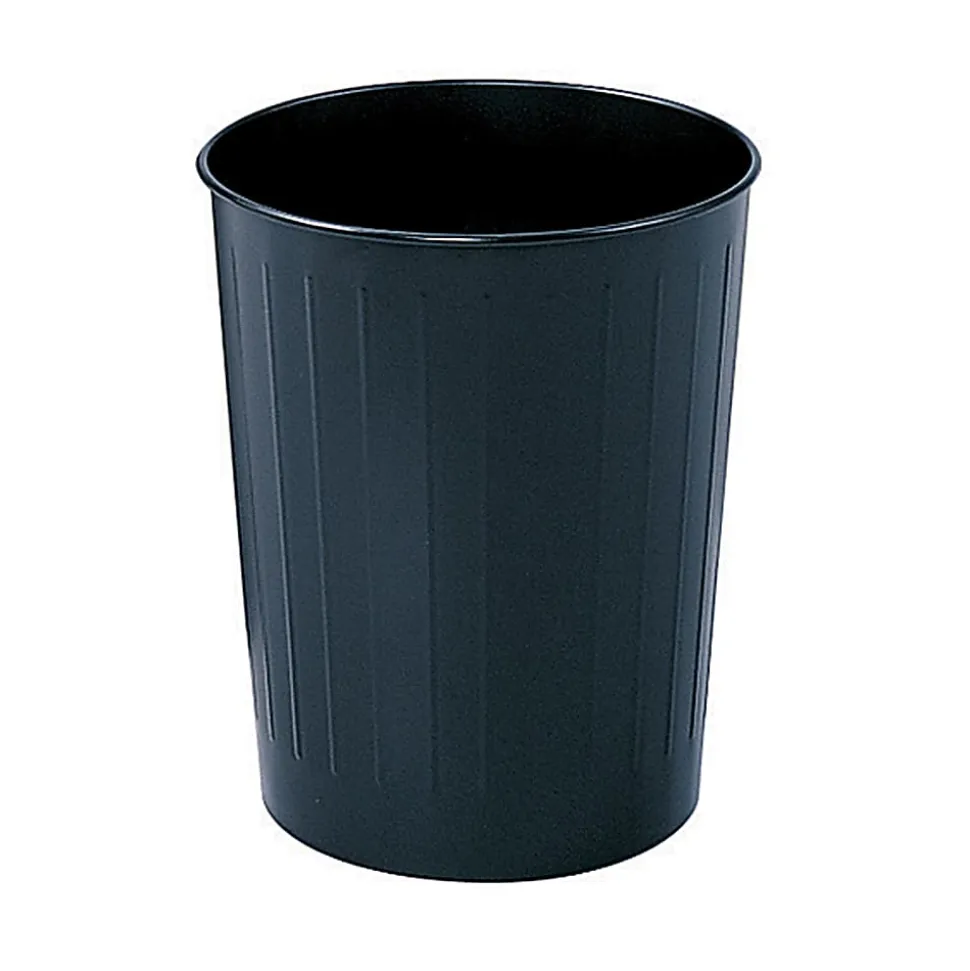 Safco® Round Wastebasket, 5 7/8 Gallons, Black