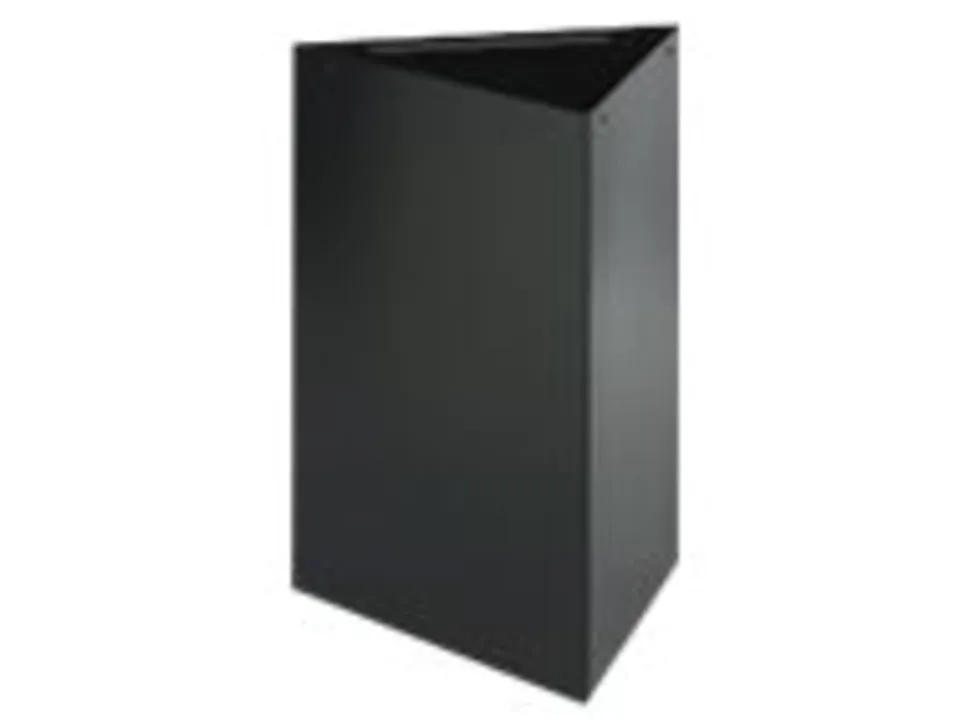 Safco® Trifecta Steel Receptacle Base, 15 Gallons, 26" x 19 1/2" x 19 1/2", Black