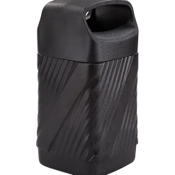 Safco Twist Waste Receptacle - 32 gal Capacity - Removable Lid, Durable, UV Resistant, Fade Resistant - 9371BL