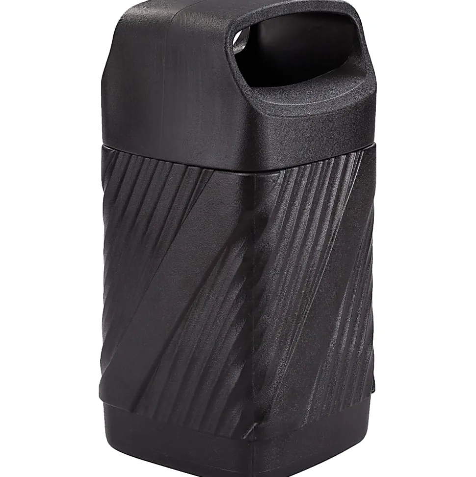 Safco Twist Waste Receptacle - 32 gal Capacity - Removable Lid, Durable, UV Resistant, Fade Resistant - 9371BL