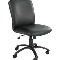 Safco® Uber Big & Tall 24-Hour Ergonomic High-Back Chair, Black Frame, Black Vinyl, Option Arms Sold Separately