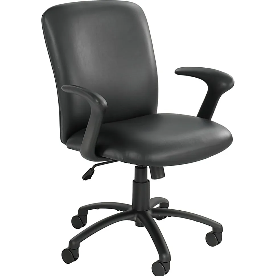 Safco® Uber Big & Tall 24-Hour Ergonomic High-Back Chair, Black Frame, Black Vinyl, Option Arms Sold Separately