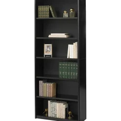 Safco® Value Mate 6 Shelf Transitional Modular Shelving Bookcase,80"H x 31-3/4"W x 13-1/2"D, Black