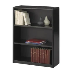 Safco® Value Mate® Steel Modular Shelving Bookcase, 3 Shelves, 40"H x 31-3/4"W x 13-1/2"D, Black