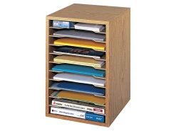 Safco® Vertical Desk Top Sorter, 11 Compartment, 16