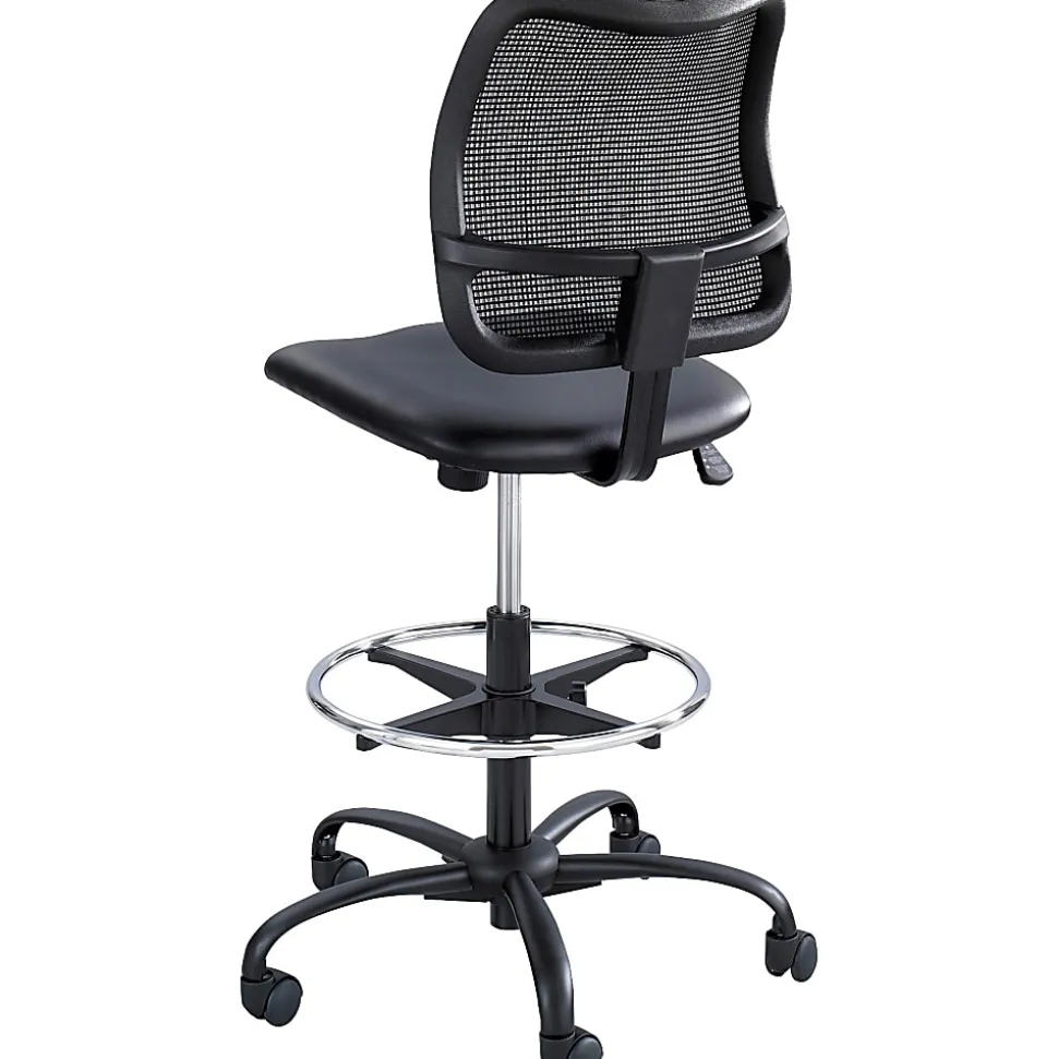 Safco® Vue Mesh/Vinyl Chair, Black