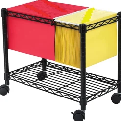 Safco® Wire Mobile File, 20-1/2"H x 14"W x 24"D, Black