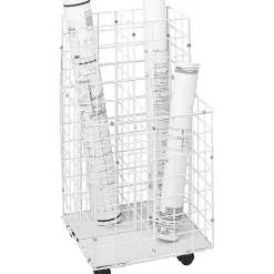 Safco® Wire Roll File, 4 Compartments, White