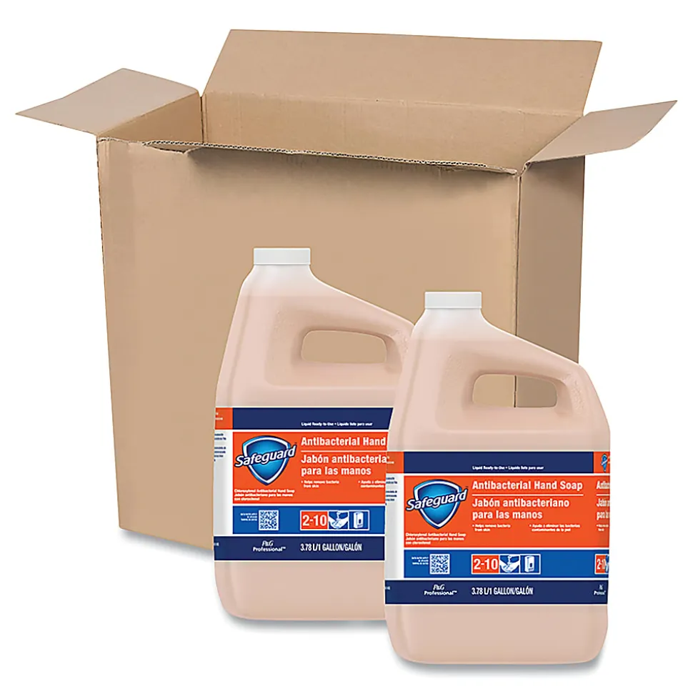 Safeguard Liquid Hand Soap, Clean Scent, 128 Oz, Carton Of 2 Bottles