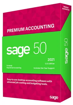 SAGE 50 Premium Accounting 2021, U.S. Edition, For Windows®, CD/Product Key/Download