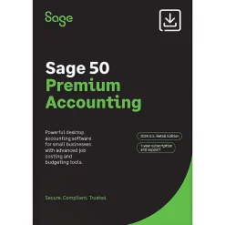 SAGE 50 Premium Accounting, 2024, 1-User, 1-Year Subscription, For Windows®, Download