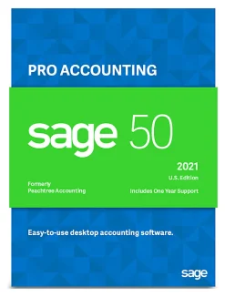 SAGE 50 Pro Accounting 2021, U.S. Edition, For Windows®, CD/Product Key/Download