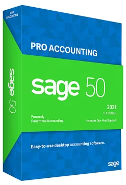 SAGE 50 Pro Accounting 2021, U.S. Edition, For Windows®, CD/Product Key/Download