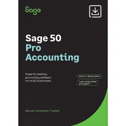 SAGE 50 Pro Accounting, 2024, 1-Year Subscription, For Windows®, Download