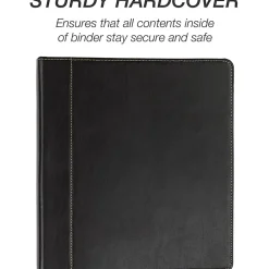 Samsill Contrast Stitch Bonded Leather Ring Binder, 1