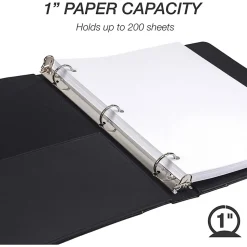 Samsill Contrast Stitch Bonded Leather Ring Binder, 1
