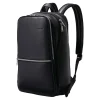 Samsonite Classic Leather Slim - Notebook carrying backpack - 14.1" - black