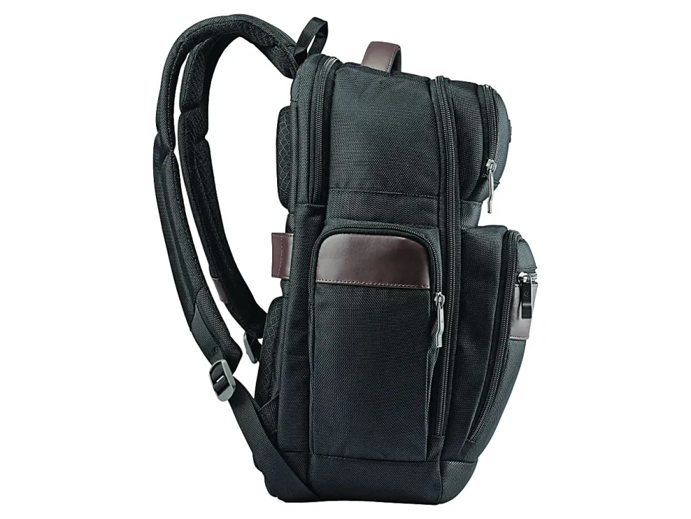 Samsonite® Kombi Slim Laptop Backpack, Black/Brown