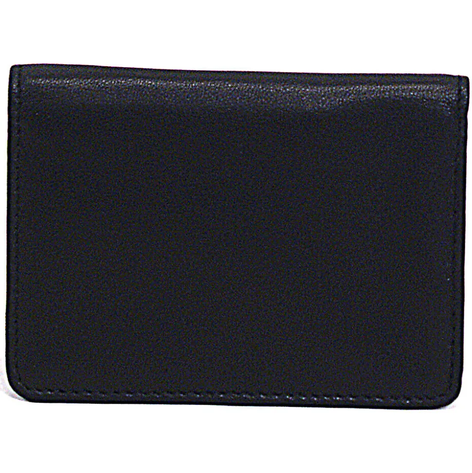 Samsonite® Leather Business Card Holder, 4 1/16" x 3" x 1/2", Black