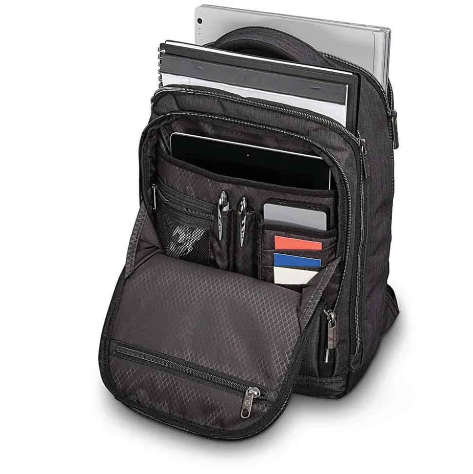 Samsonite® Modern Utility Double Shot Laptop Backpack, Charcoal Heather