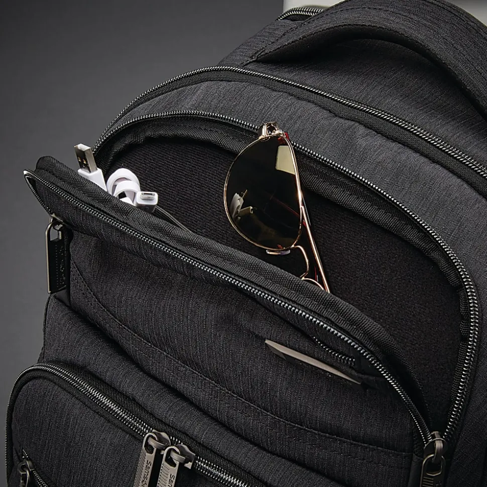 Samsonite® Modern Utility Double Shot Laptop Backpack, Charcoal Heather