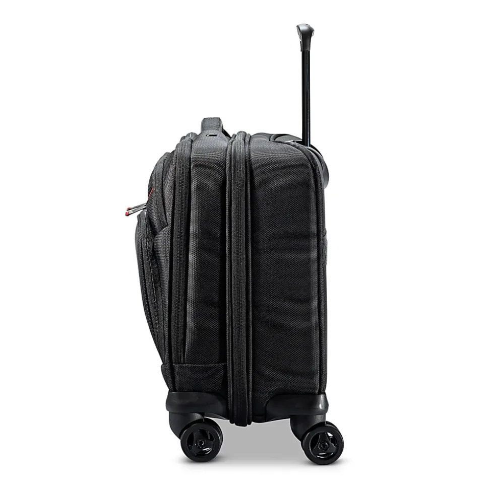 Samsonite® Xenon 4.0 Spinner Nylon Rolling Mobile Office With 15.6" Laptop Pocket And Tablet Pocket, 15-3/8"H x 15-3/4"W x 7-1/8"D, Black
