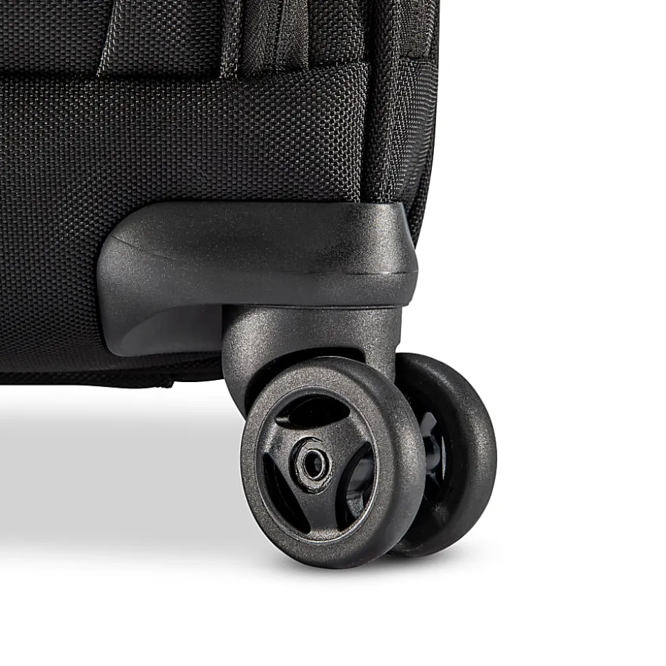 Samsonite® Xenon 4.0 Spinner Nylon Rolling Mobile Office With 15.6" Laptop Pocket And Tablet Pocket, 15-3/8"H x 15-3/4"W x 7-1/8"D, Black