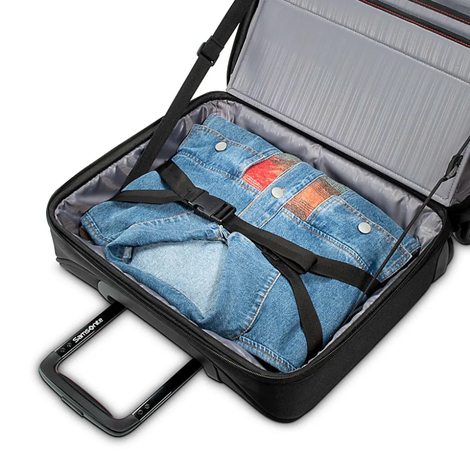 Samsonite® Xenon 4.0 Spinner Nylon Rolling Mobile Office With 15.6" Laptop Pocket And Tablet Pocket, 15-3/8"H x 15-3/4"W x 7-1/8"D, Black