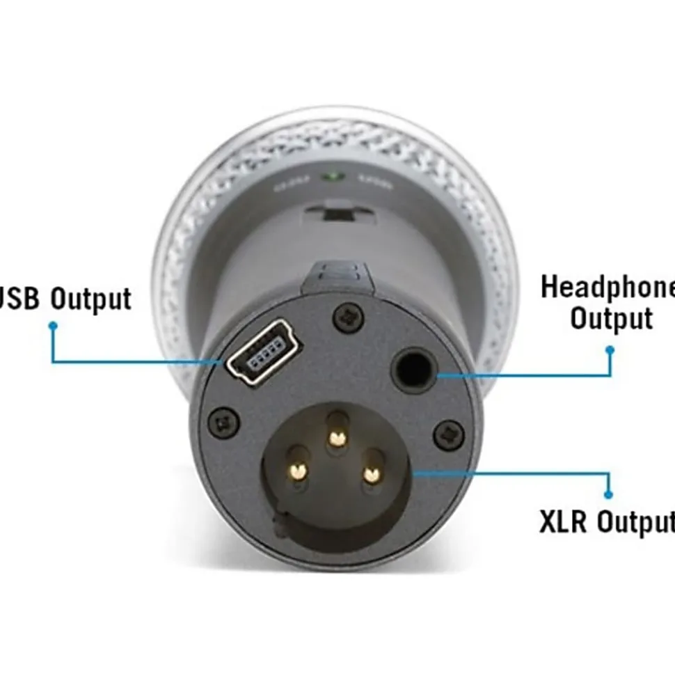 Samson Q2U Rugged Wired Dynamic Microphone - Gray - 6.56 ft - Mono - 50 Hz to 15 kHz - 32 Ohm -54 dB - SAQ2U