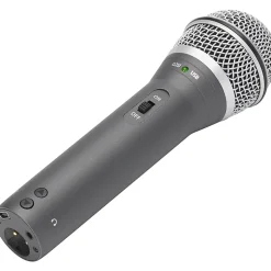 Samson Q2U Rugged Wired Dynamic Microphone - Gray - 6.56 ft - Mono - 50 Hz to 15 kHz - 32 Ohm -54 dB - SAQ2U