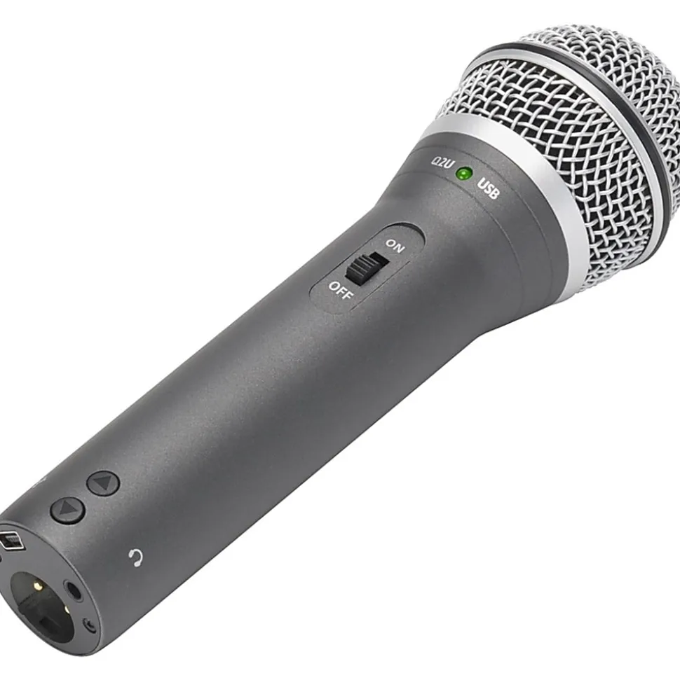 Samson Q2U Rugged Wired Dynamic Microphone - Gray - 6.56 ft - Mono - 50 Hz to 15 kHz - 32 Ohm -54 dB - SAQ2U