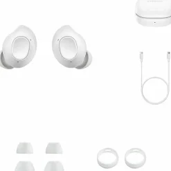 Samsung Galaxy Buds FE SM-R400NZWAXAR Earset - Bixby - Stereo - True Wireless - Bluetooth - Earbud - Binaural - In-ear - White