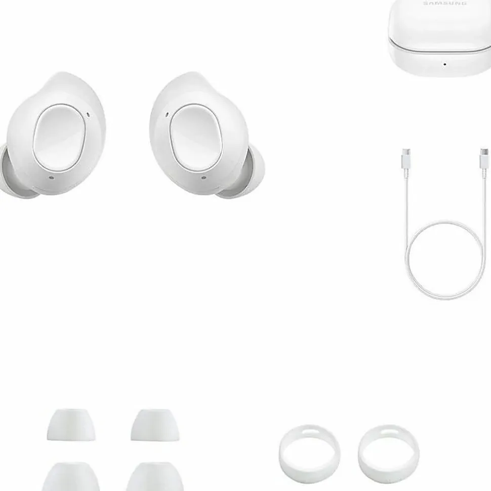 Samsung Galaxy Buds FE SM-R400NZWAXAR Earset - Bixby - Stereo - True Wireless - Bluetooth - Earbud - Binaural - In-ear - White