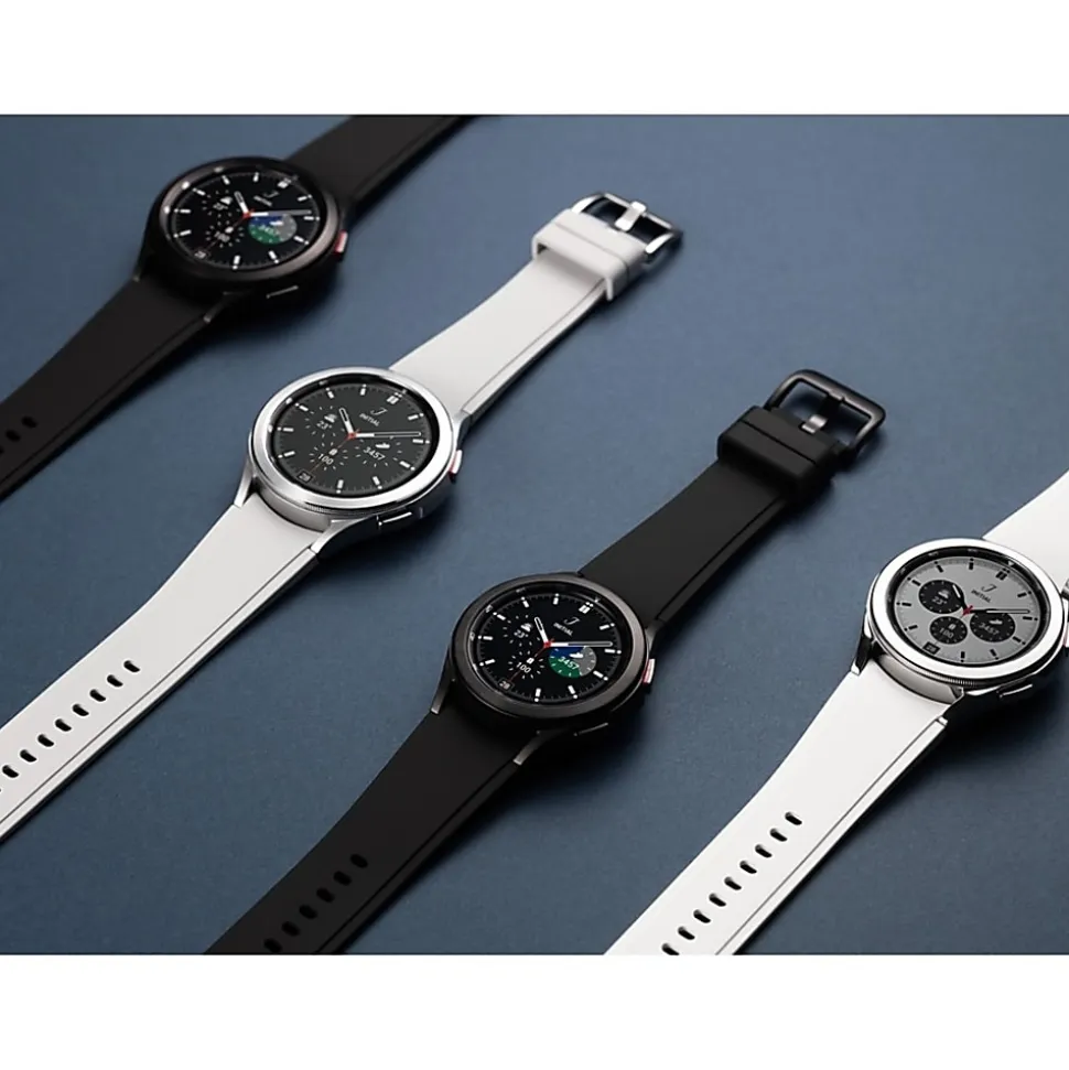 Samsung Galaxy Watch4 Classic, 46mm, Silver, LTE - 16 GB - 1.50 GB Standard Memory - 1.4" - Android Wear - SMR895UZSAXAA
