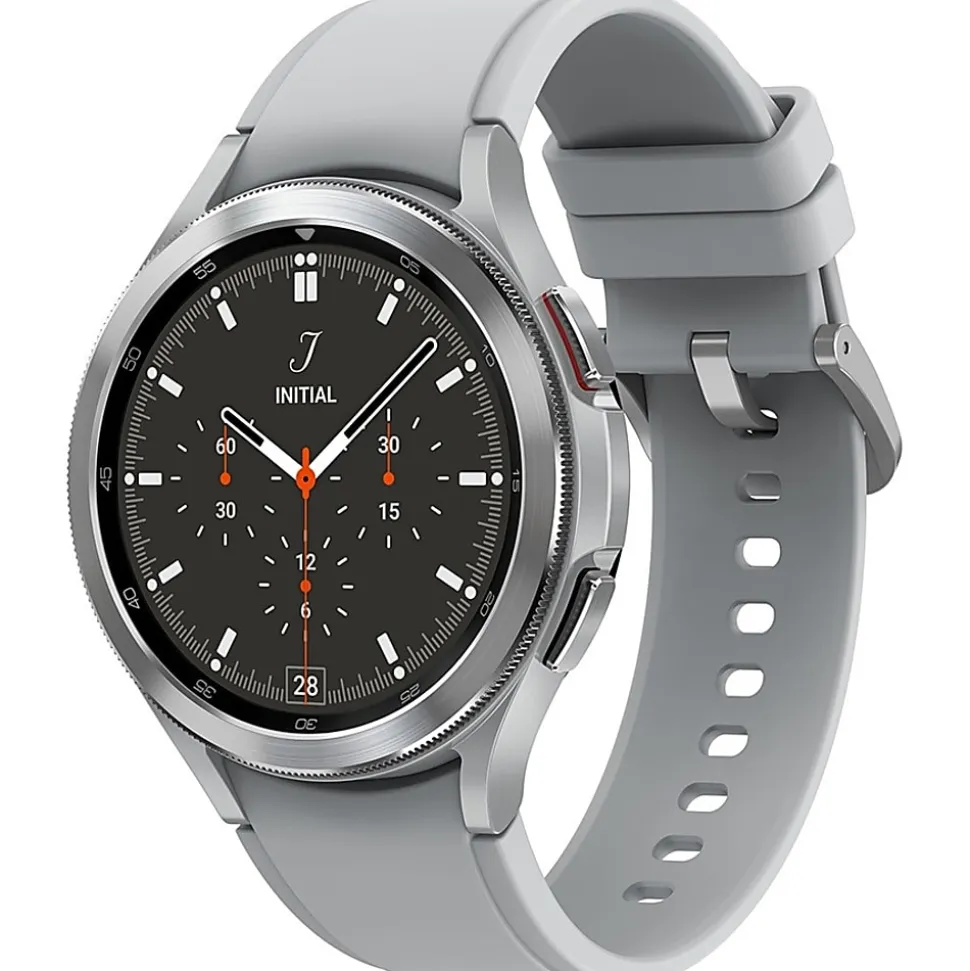Samsung Galaxy Watch4 Classic, 46mm, Silver, LTE - 16 GB - 1.50 GB Standard Memory - 1.4" - Android Wear - SMR895UZSAXAA