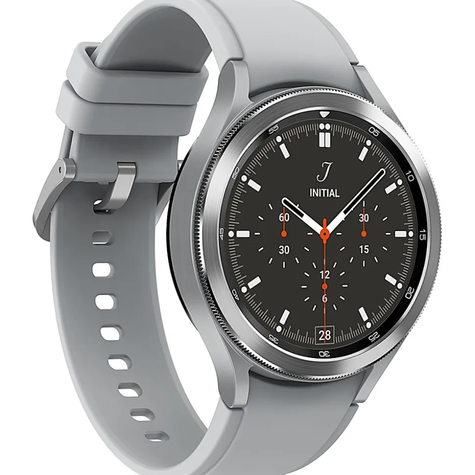 Samsung Galaxy Watch4 Classic, 46mm, Silver, LTE - 16 GB - 1.50 GB Standard Memory - 1.4" - Android Wear - SMR895UZSAXAA