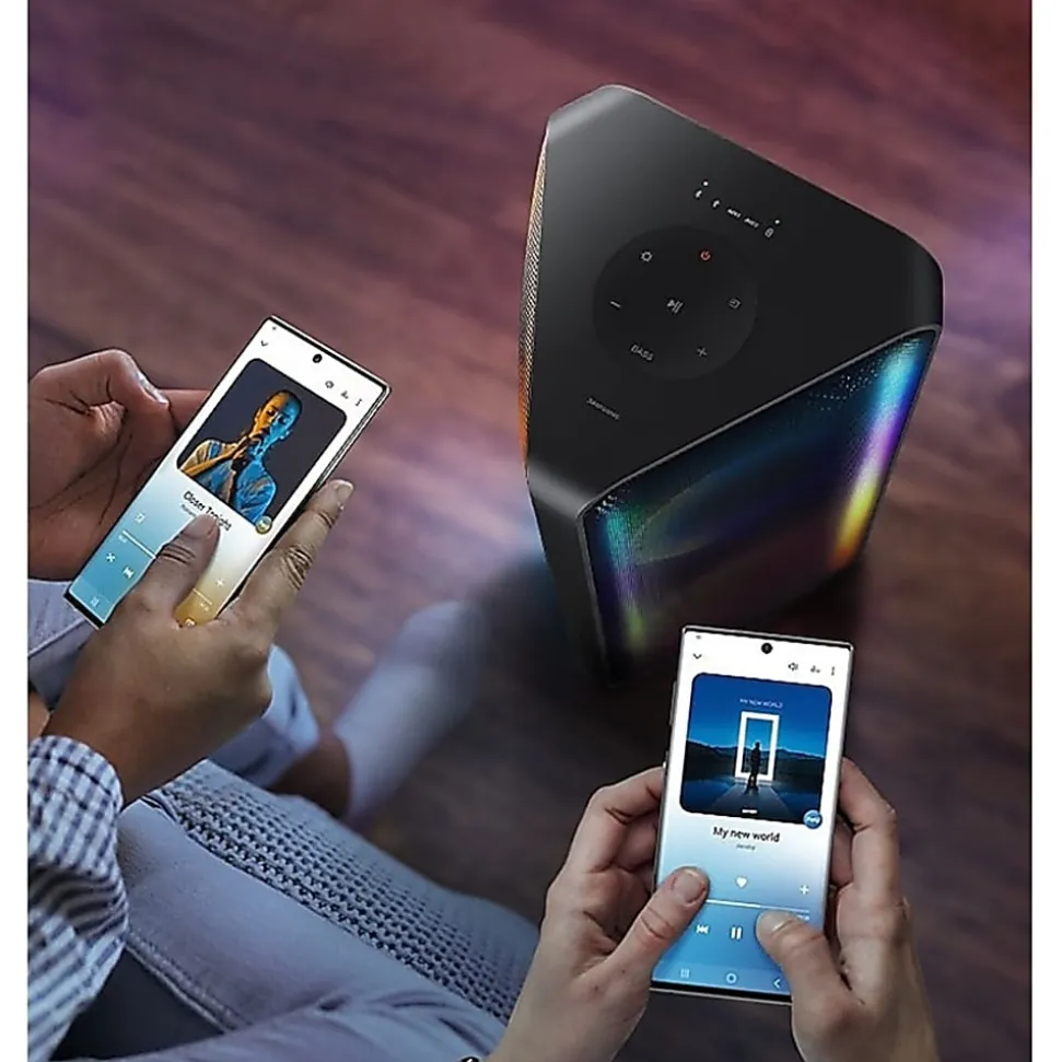 Samsung MX-ST40B 2.0 Bluetooth Speaker System - 160 W RMS - Black - Wireless LAN - Battery Rechargeable - USB