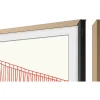 Samsung (2021) 50" The Frame Customizable Bezel - Modern Teak - 44.39" x 25.60" Frame Size - Rectangle - Landscape - Magnetic - Teak