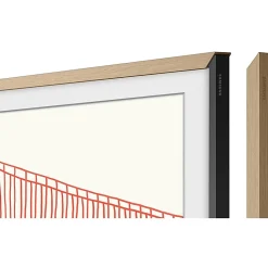 Samsung (2021) 50" The Frame Customizable Bezel - Modern Teak - 44.39" x 25.60" Frame Size - Rectangle - Landscape - Magnetic - Teak