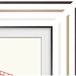 Samsung (2021) 50" The Frame Customizable Bezel - Modern Teak - 44.39" x 25.60" Frame Size - Rectangle - Landscape - Magnetic - Teak