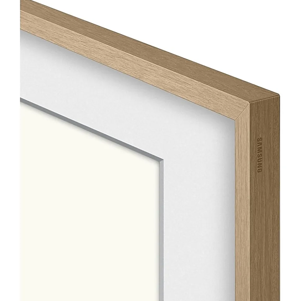 Samsung (2021) 55" The Frame Customizable Bezel - Modern Teak - 48.86" x 28.12" Frame Size - Rectangle - Landscape - Magnetic - Teak