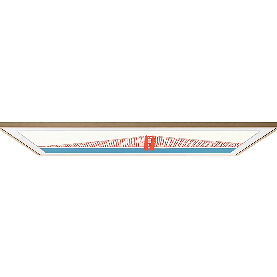 Samsung (2021) 55" The Frame Customizable Bezel - Modern Teak - 48.86" x 28.12" Frame Size - Rectangle - Landscape - Magnetic - Teak