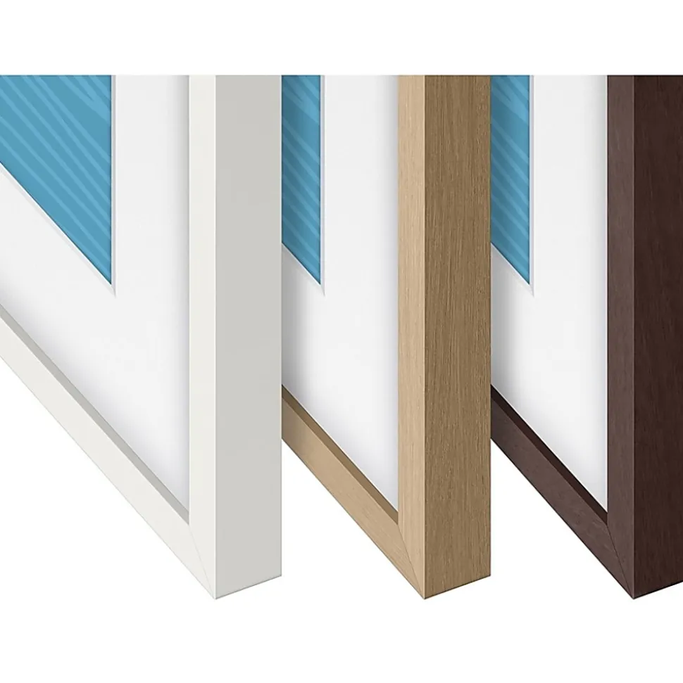 Samsung (2021) 55" The Frame Customizable Bezel - Modern Teak - 48.86" x 28.12" Frame Size - Rectangle - Landscape - Magnetic - Teak
