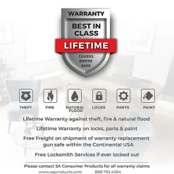 Sanctuary Diamond Fireproof/Waterproof Home And Office Safe With Electronic Lock, 2.2 Cu. Ft. Capacity, Dark Gray Hammertone