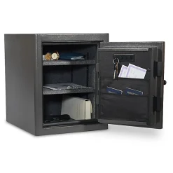 Sanctuary Diamond Fireproof/Waterproof Home And Office Safe With Electronic Lock, 2.2 Cu. Ft. Capacity, Dark Gray Hammertone