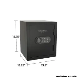 Sanctuary Onyx Fireproof Home And Office Safe With Electronic Lock, 1.01 Cu. Ft. Capacity, Matte Black