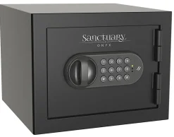 Sanctuary Onyx Fireproof Home And Office Safe With Electronic Lock, 0.5 Cu. Ft. Capacity, Matte Black