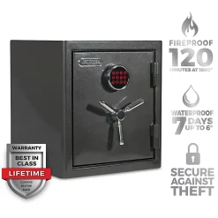 Sanctuary Platinum Digital Home/Office Safe, 1.96 Cu. Ft., Dark Grey Metallic