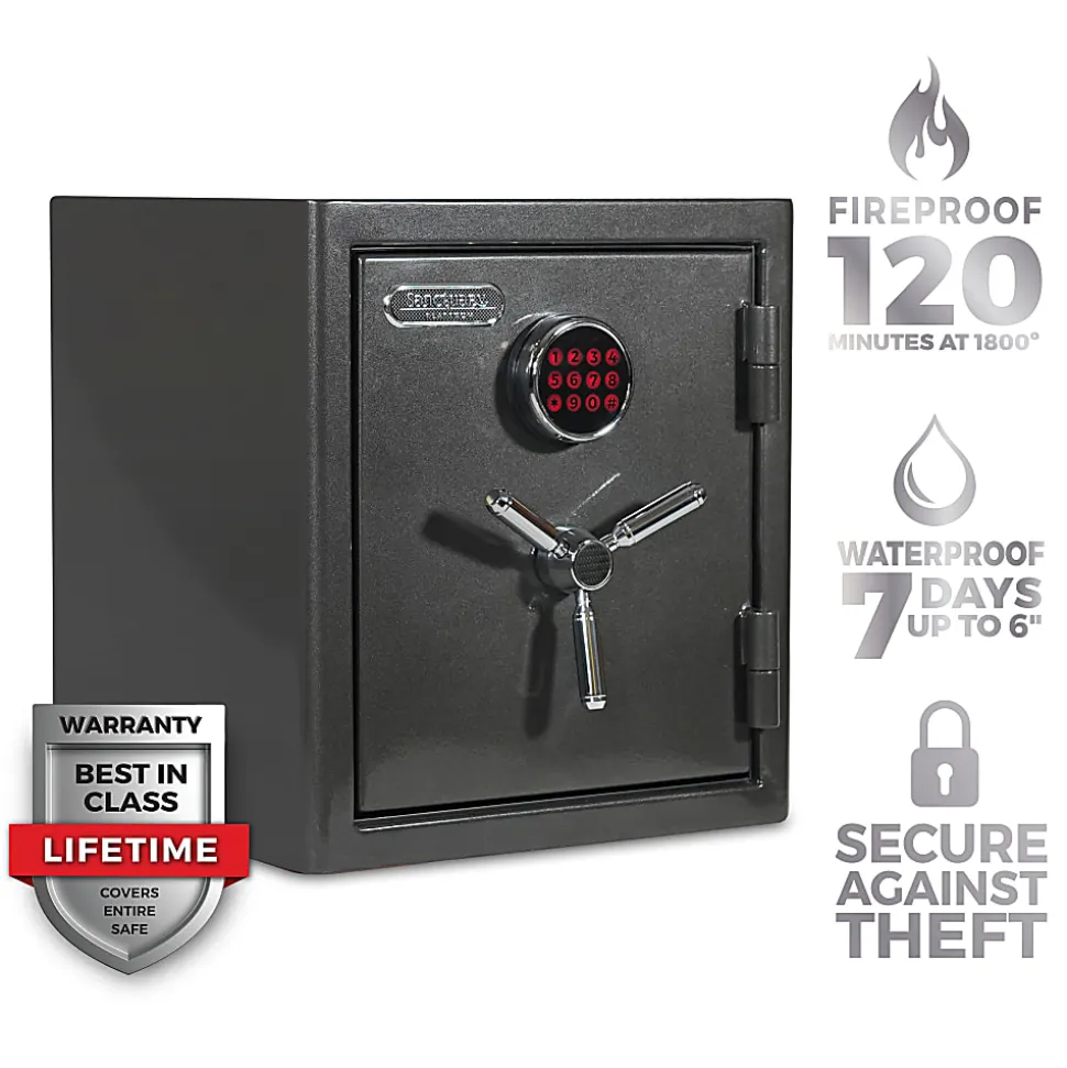 Sanctuary Platinum Digital Home/Office Safe, 1.96 Cu. Ft., Dark Grey Metallic