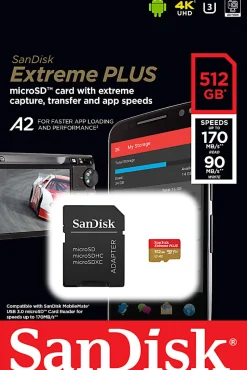 SanDisk® Extreme PLUS microSDXC Memory Card, 512GB